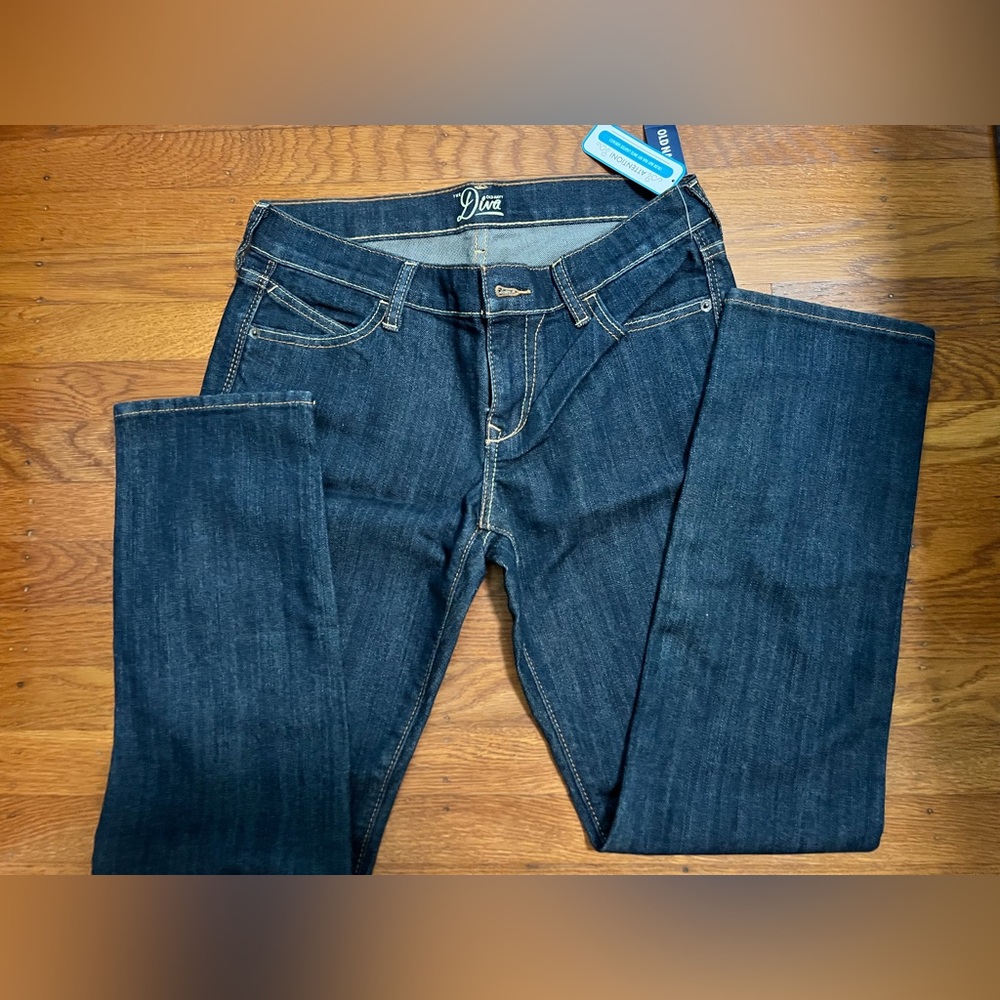 Old Navy Women's Dark Blue Straight Leg Jeans